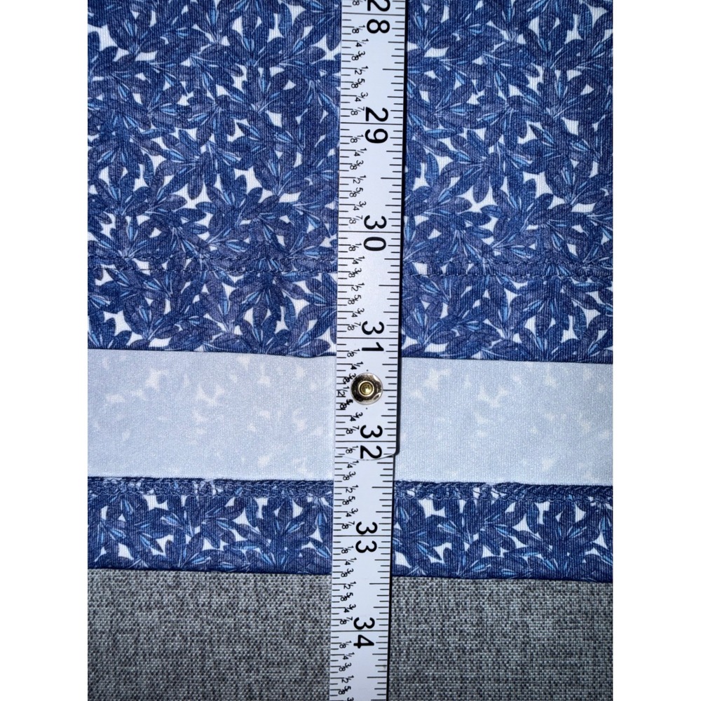 Johnnie-O Mens XXL Blue Floral Performance Polo Shirt Gainey Ranch UPF 50 Golf - Picture 7 of 10